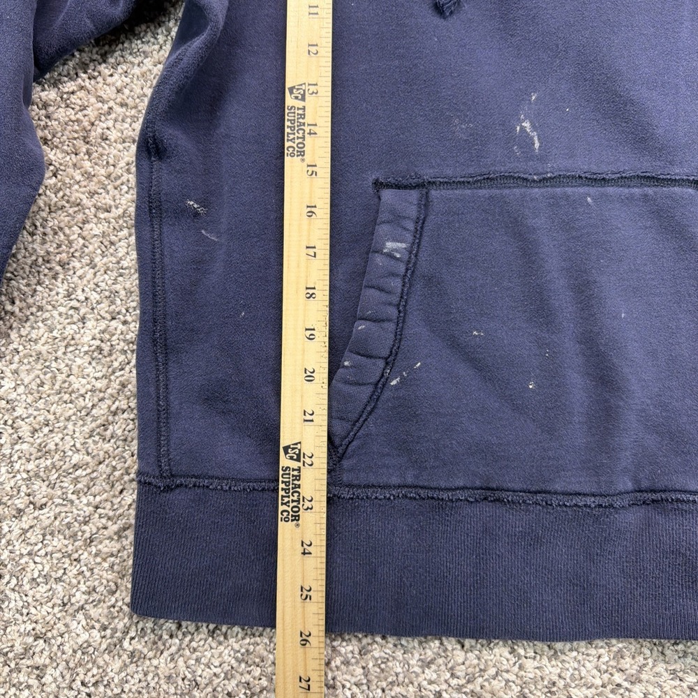 Hollister Mens Hoodie Pullover Blue Puff Print Hooded Sweatshirt Sz L Surf Skate - Picture 8 of 9